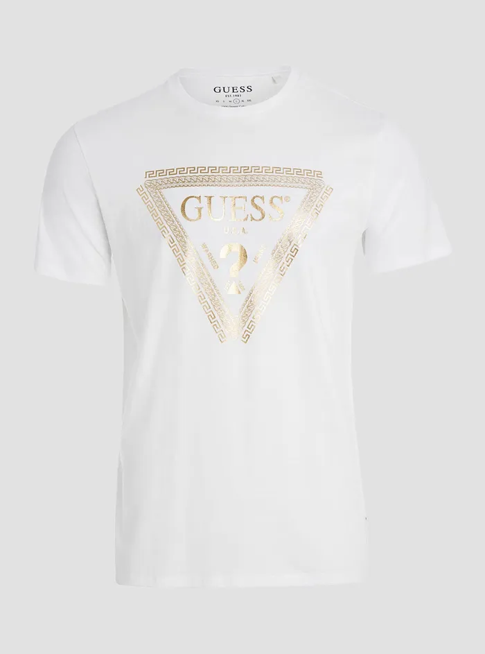 Men Tees and Tanks GUESS White Chain Logo Tshirt Men Tees and Tanks GUESS White Chain Logo Tshirt