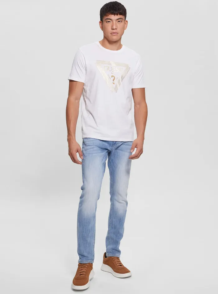 Men Tees and Tanks GUESS White Chain Logo Tshirt Men Tees and Tanks GUESS White Chain Logo Tshirt