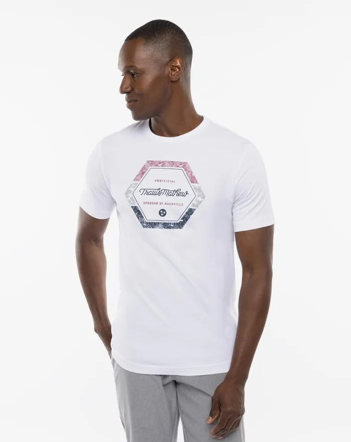 Men Tees TravisMathew BARBEQUE KING TEE White