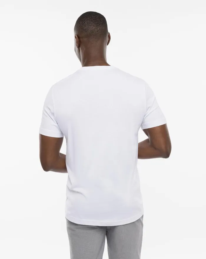 Men Tees TravisMathew BARBEQUE KING TEE White Men Tees TravisMathew BARBEQUE KING TEE White