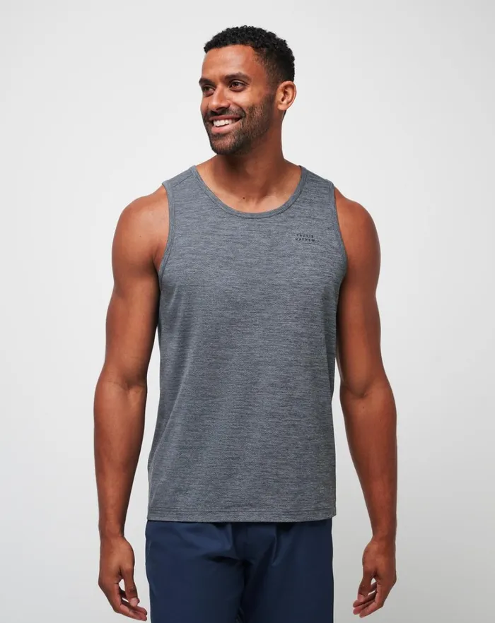 Men Tees TravisMathew HEATER PRO TANK Heather Grey