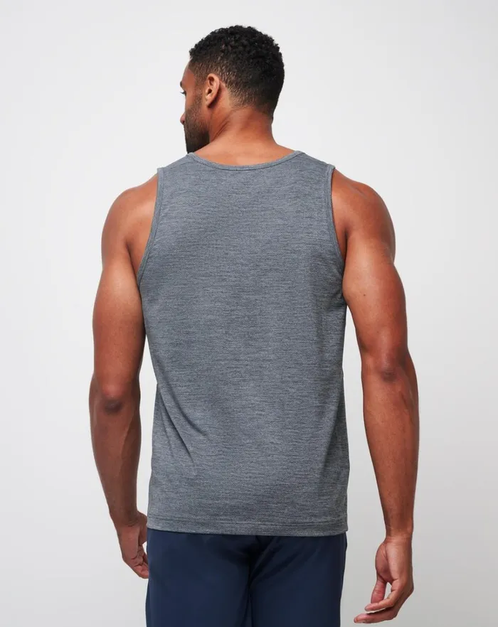 Men Tees TravisMathew HEATER PRO TANK Heather Grey Men Tees TravisMathew HEATER PRO TANK Heather Grey