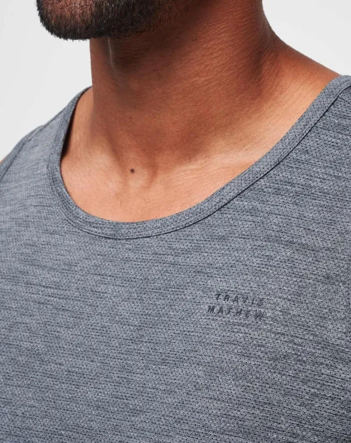 Men Tees TravisMathew HEATER PRO TANK Heather Grey Men Tees TravisMathew HEATER PRO TANK Heather Grey