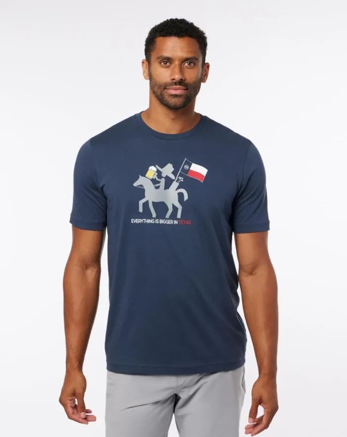 Men Tees TravisMathew HOOT AND HOLLAR 20 TEE Blue Nights