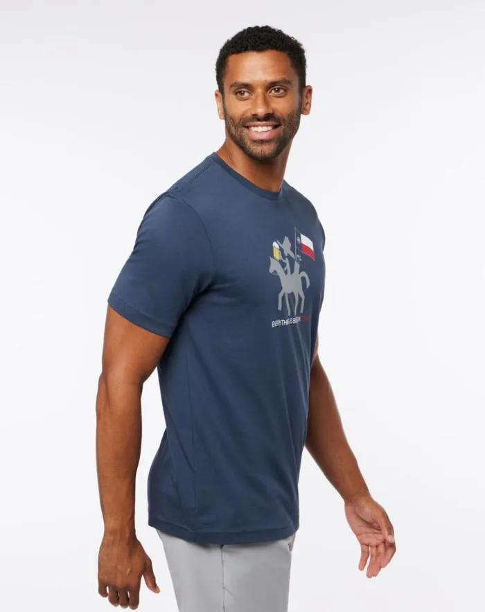 Men Tees TravisMathew HOOT AND HOLLAR 20 TEE Blue Nights