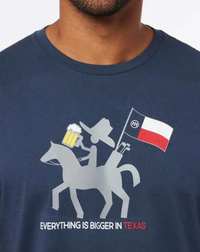 Men Tees TravisMathew HOOT AND HOLLAR 20 TEE Blue Nights