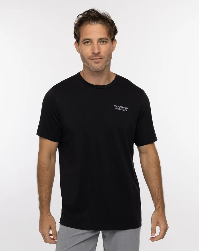 Men Tees TravisMathew MALARKY TEE Black Men Tees TravisMathew MALARKY TEE Black