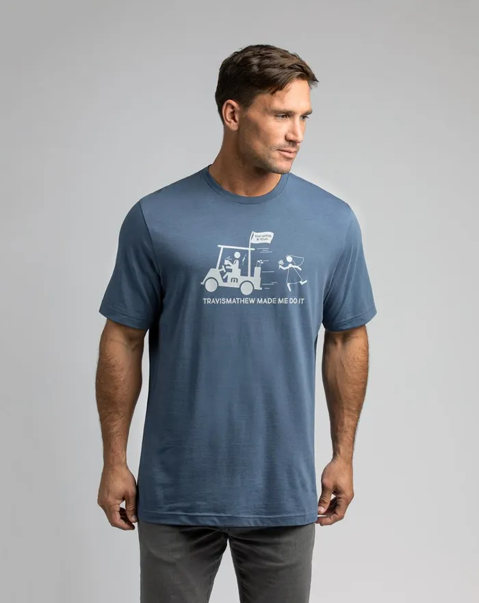 Men Tees TravisMathew STRAIGHT UP TEE Vintage Indigo
