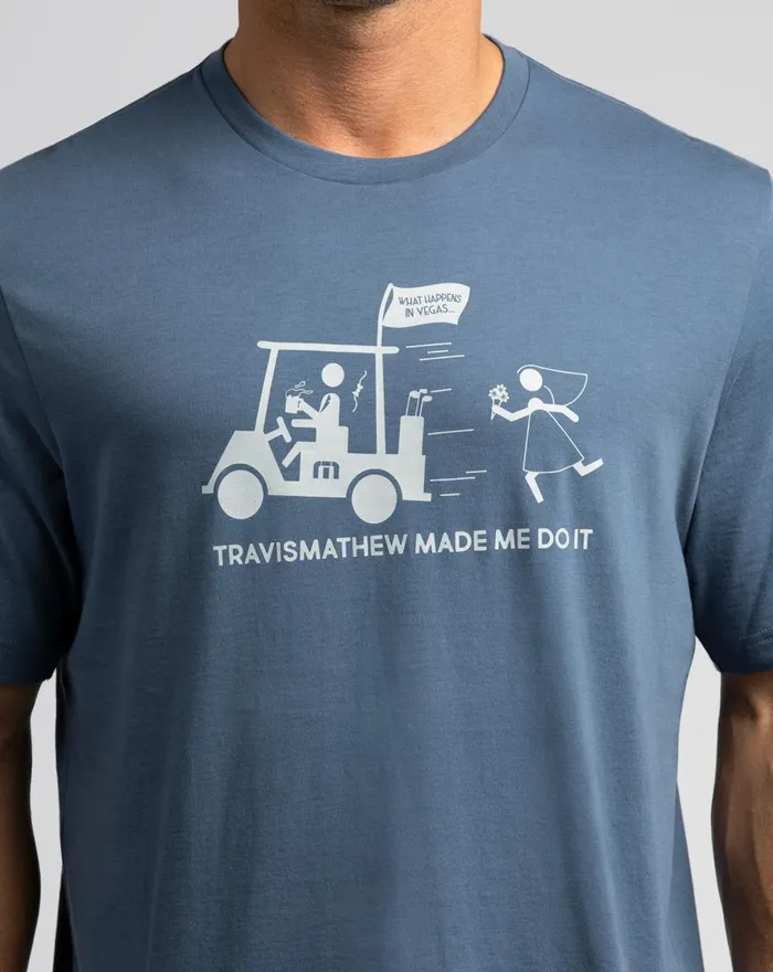 Men Tees TravisMathew STRAIGHT UP TEE Vintage Indigo Men Tees TravisMathew STRAIGHT UP TEE Vintage Indigo