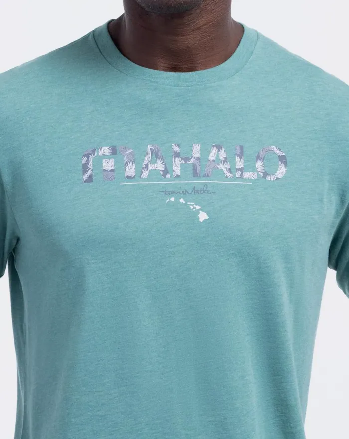 Men Tees TravisMathew THE BIG ISLE 20 TEE Heather Green Men Tees TravisMathew THE BIG ISLE 20 TEE Heather Green