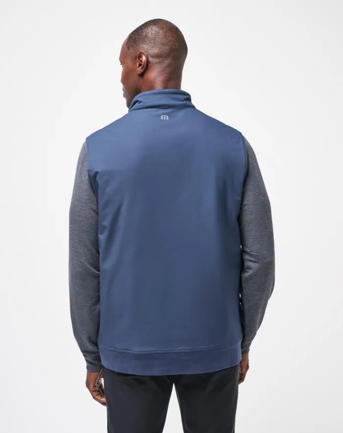 Men Vests TravisMathew WANDERLUST VEST Mood Indigo Men Vests TravisMathew WANDERLUST VEST Mood Indigo