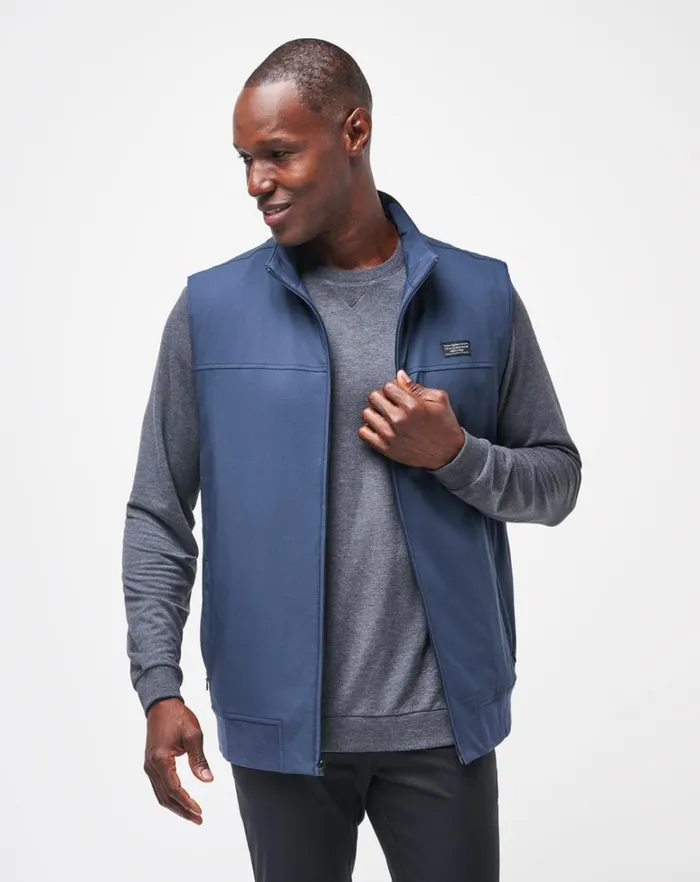 Men Vests TravisMathew WANDERLUST VEST Mood Indigo Men Vests TravisMathew WANDERLUST VEST Mood Indigo