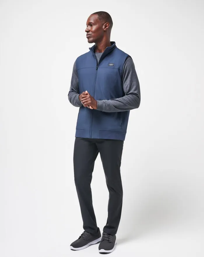 Men Vests TravisMathew WANDERLUST VEST Mood Indigo Men Vests TravisMathew WANDERLUST VEST Mood Indigo