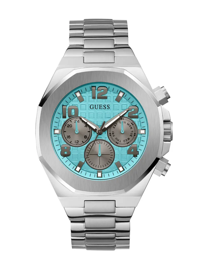 Men Watches GUESS Silver Empire Aqua Watch
