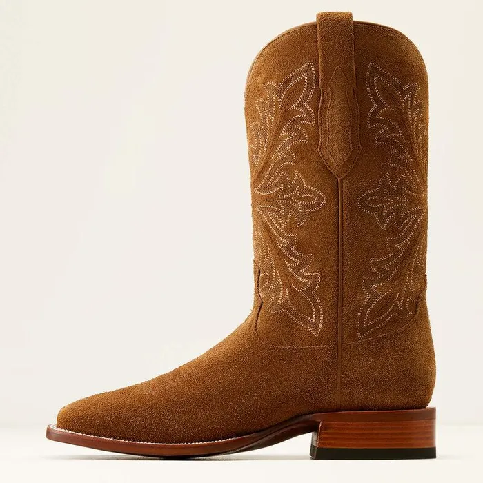 Men Western Boots Ariat Bench Made Bassett Western Boot Oiled Tan Roughout Men Western Boots Ariat Bench Made Bassett Western Boot Oiled Tan Roughout
