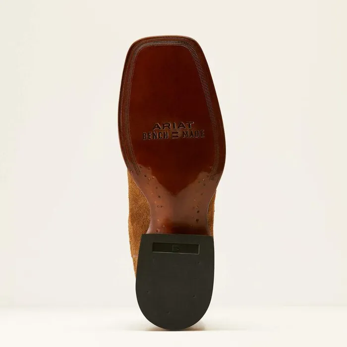 Men Western Boots Ariat Bench Made Bassett Western Boot Oiled Tan Roughout Men Western Boots Ariat Bench Made Bassett Western Boot Oiled Tan Roughout