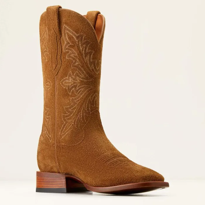 Men Western Boots Ariat Bench Made Bassett Western Boot Oiled Tan Roughout Men Western Boots Ariat Bench Made Bassett Western Boot Oiled Tan Roughout