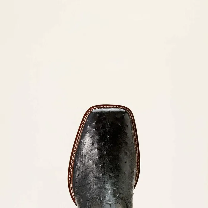 Men Western Boots Ariat Booker Chelsea Wide Square Toe Western Boot Jet Black Full Quill Ostrich Men Western Boots Ariat Booker Chelsea Wide Square Toe Western Boot Jet Black Full Quill Ostrich