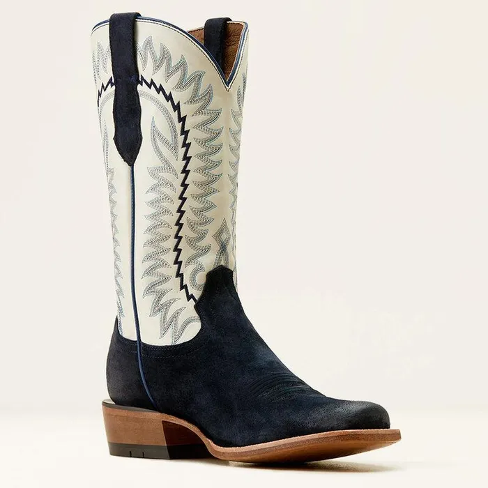Men Western Boots Ariat Futurity Time Cowboy Boot Polo Blue Roughoutblanco Men Western Boots Ariat Futurity Time Cowboy Boot Polo Blue Roughoutblanco
