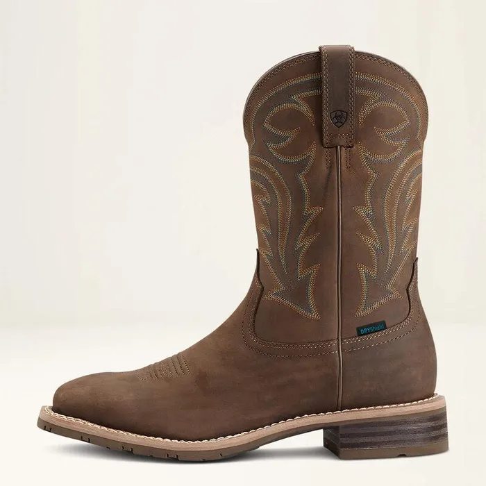 Men Western Boots Ariat Hybrid Rancher Waterproof Western Boot Oily Distressed Brown Men Western Boots Ariat Hybrid Rancher Waterproof Western Boot Oily Distressed Brown