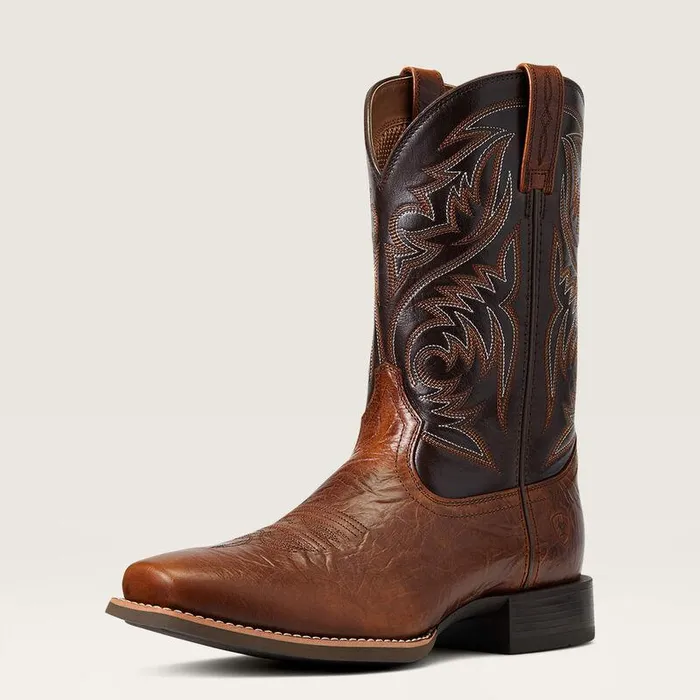 Men Western Boots Ariat Sport Herdsman Cowboy Boot Peanut Butterchaga Brown