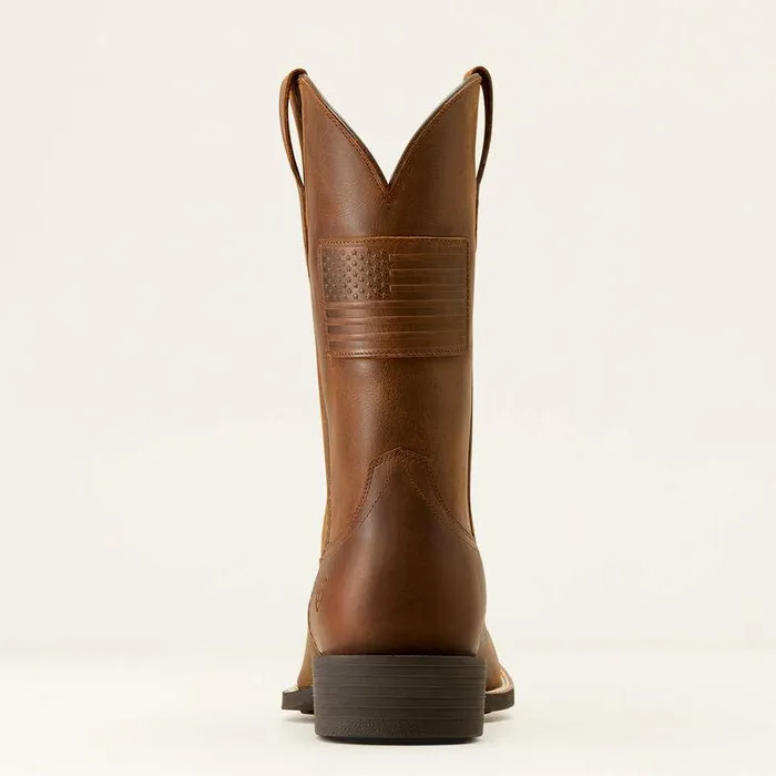Men Western Boots Ariat Sport Patriot II Western Boot Distressed Tan Men Western Boots Ariat Sport Patriot II Western Boot Distressed Tan