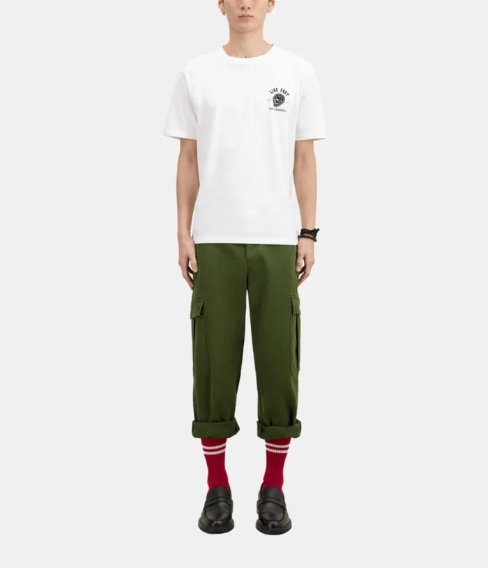 Men White Live Fast Tshirt THE KOOPLES Tshirts