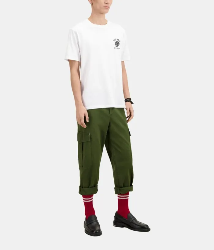 Men White Live Fast Tshirt THE KOOPLES Tshirts