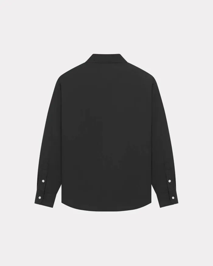 MenWomen 039Bicolor KENZO Paris039 Genderless Padded Overshirt Black Kenzo Shirts