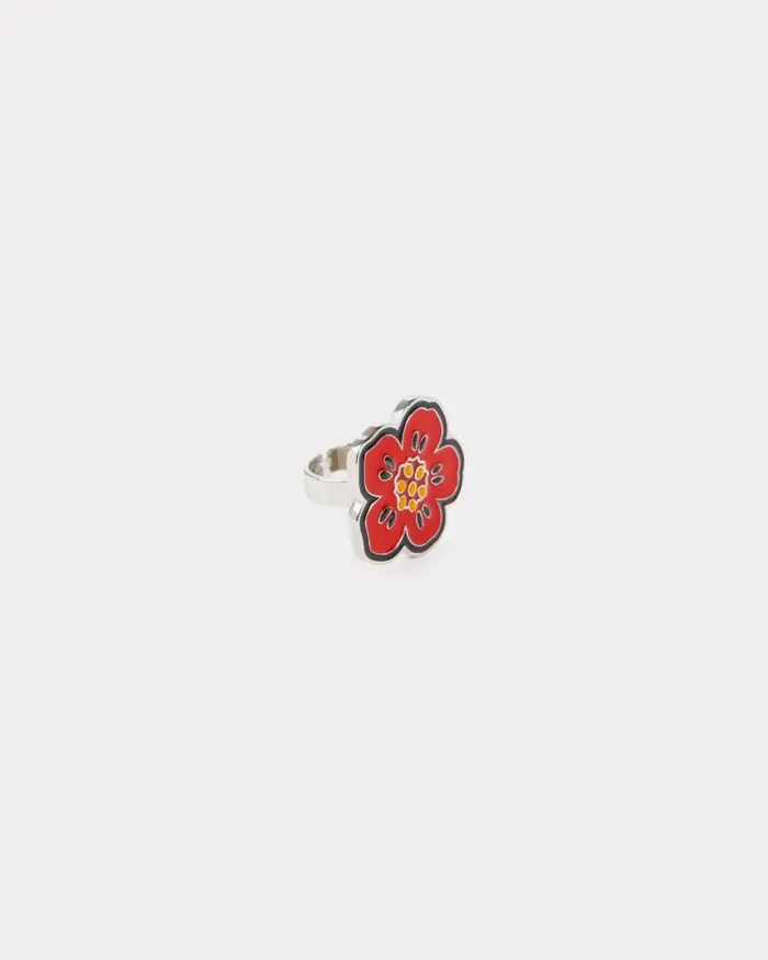 MenWomen 039Boke Flower039 Ring Medium Red Kenzo Pins And Jewelry