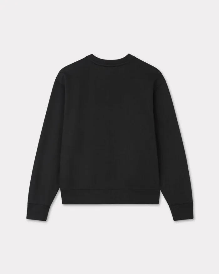 MenWomen 039KENZO VERDY MARKET039 Genderless Embroidered Sweatshirt In Cotton Black Kenzo Sweatshirts And Hoodies