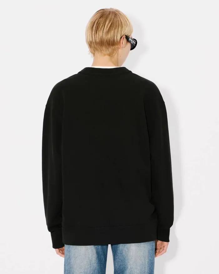 MenWomen 039KENZO VERDY MARKET039 Genderless Embroidered Sweatshirt In Cotton Black Kenzo Sweatshirts And Hoodies