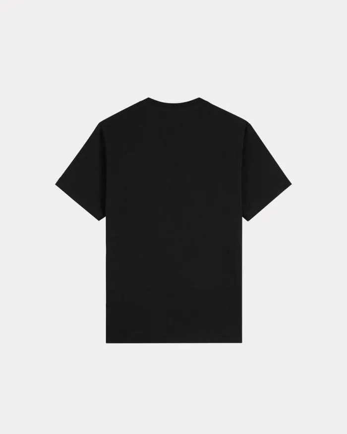 MenWomen 039KENZO VERDY MARKET039 Genderless Embroidered Tshirt In Cotton Black Kenzo Tshirts And Polos