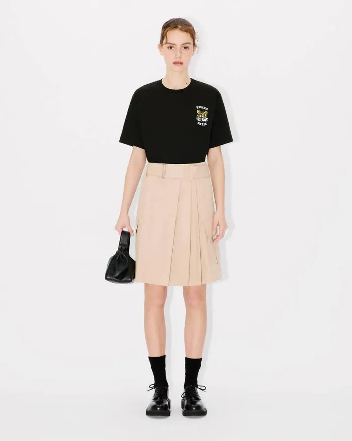 MenWomen 039KENZO VERDY MARKET039 Genderless Embroidered Tshirt In Cotton Black Kenzo Tshirts And Polos