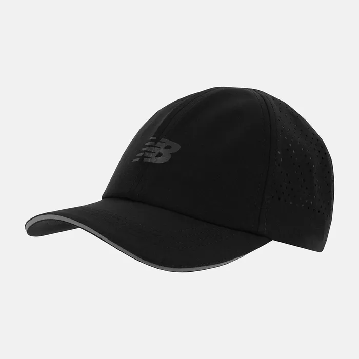 MenWomen 6 Panel Laser Performance Hat Black New Balance Hats