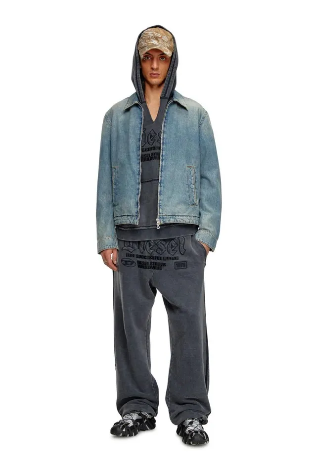 MenWomen Diesel Jackets DROHE Light Blue