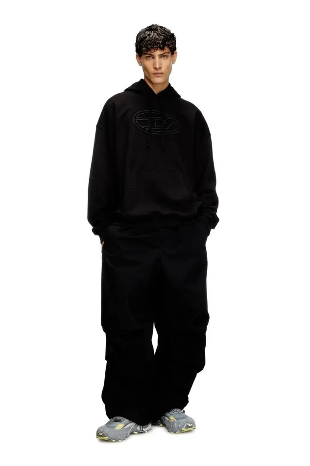 MenWomen Diesel Sweatshirts and Hoodies SUMMERBIGOVAL Black