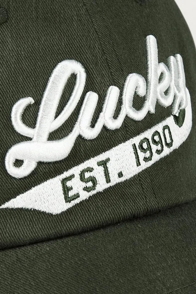 MenWomen Lucky Brand Hats Lucky 1990 Embroidered Dad Hat Light Green