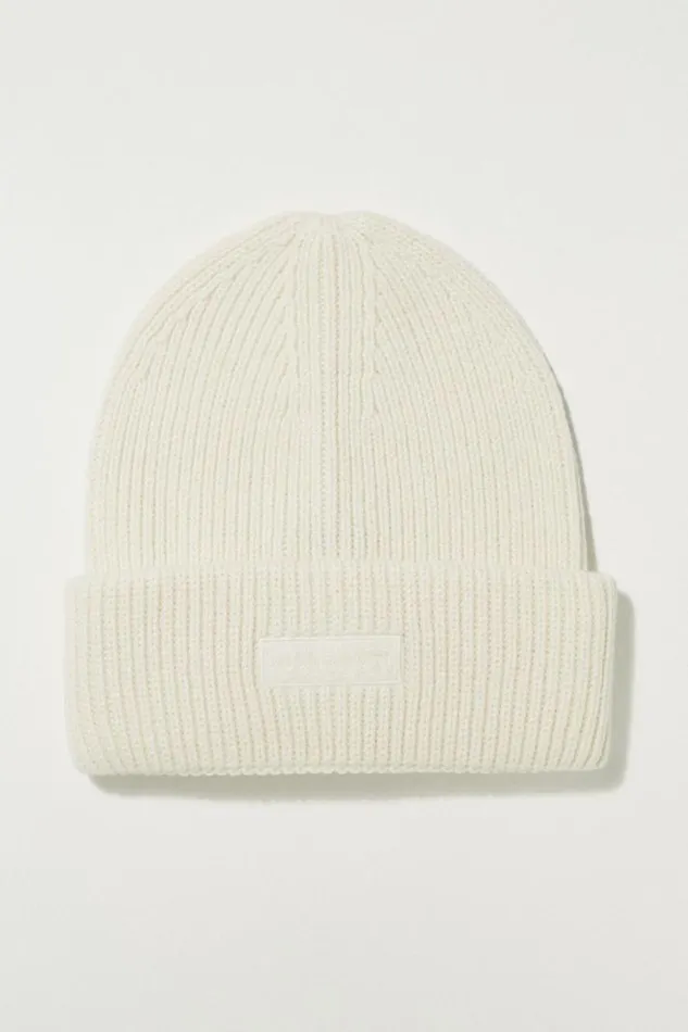 MenWomen Lucky Brand Hats Solid Knit Beanie Whisper White