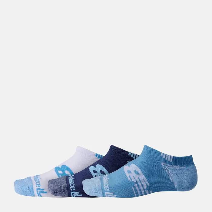 MenWomen No Show Run Sock 3 Pack Blue New Balance Socks