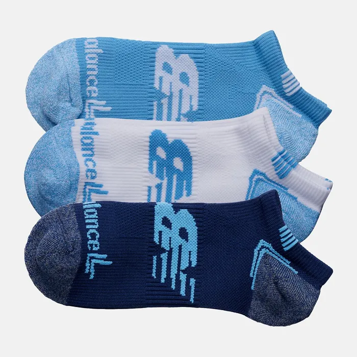 MenWomen No Show Run Sock 3 Pack Blue New Balance Socks MenWomen No Show Run Sock 3 Pack Blue New Balance Socks