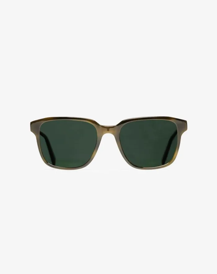 MenWomen Sunglasses TravisMathew OFFDAZE SUNGLASSES Light Brindle Tort Green Polar