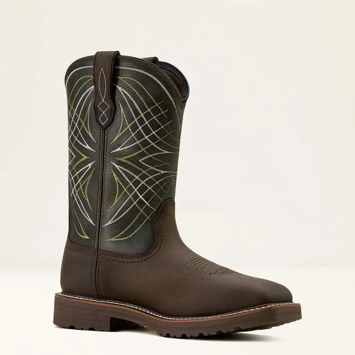 Men Work Boots Ariat Activator Waterproof Steel Toe Work Boot Dark Browngreen Men Work Boots Ariat Activator Waterproof Steel Toe Work Boot Dark Browngreen