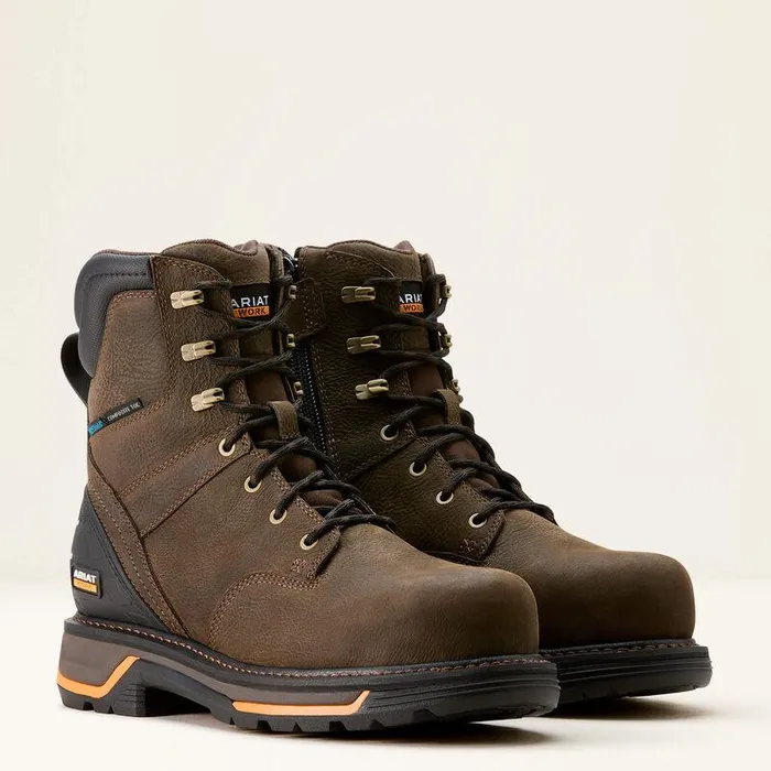 Men Work Boots Ariat Big Rig 8quot Waterproof Composite Toe Work Boot Iron Coffee Men Work Boots Ariat Big Rig 8quot Waterproof Composite Toe Work Boot Iron Coffee