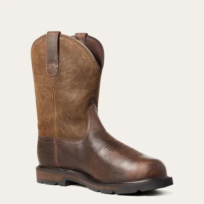 Men Work Boots Ariat Groundbreaker MetGuard Steel Toe Work Boot Brown Men Work Boots Ariat Groundbreaker MetGuard Steel Toe Work Boot Brown