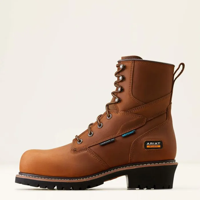 Men Work Boots Ariat Logger Shock Shield Waterproof Composite Toe Work Boot Copper Brown Men Work Boots Ariat Logger Shock Shield Waterproof Composite Toe Work Boot Copper Brown
