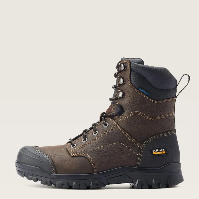Men Work Boots Ariat Treadfast 8quot Waterproof Work Boot Dark Brown Men Work Boots Ariat Treadfast 8quot Waterproof Work Boot Dark Brown