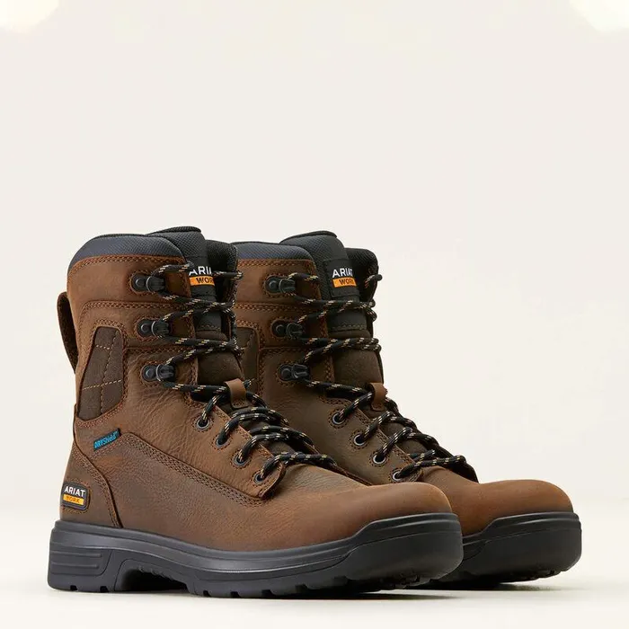 Men Work Boots Ariat Turbo 8quot Waterproof Work Boot Rich Brown Men Work Boots Ariat Turbo 8quot Waterproof Work Boot Rich Brown