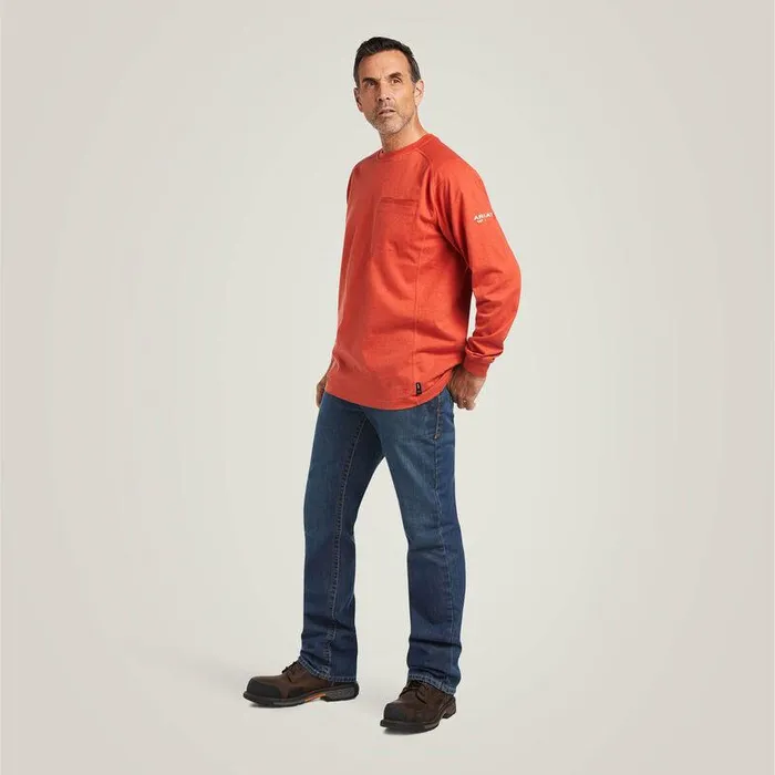 Men Workwear Ariat FR Air Crew TShirt Volcanic Heather Men Workwear Ariat FR Air Crew TShirt Volcanic Heather