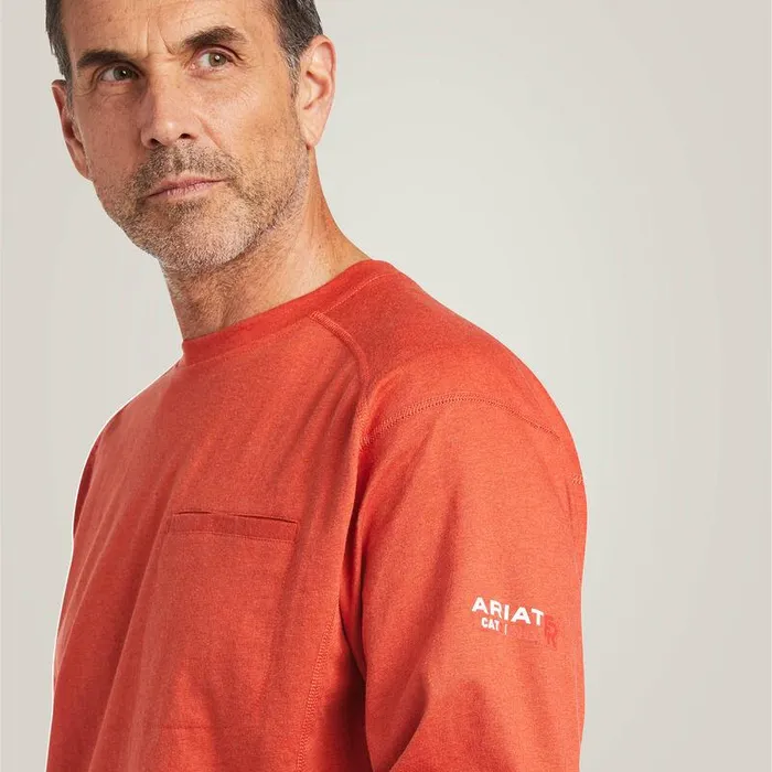 Men Workwear Ariat FR Air Crew TShirt Volcanic Heather Men Workwear Ariat FR Air Crew TShirt Volcanic Heather
